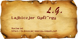 Lajbiczjer György névjegykártya